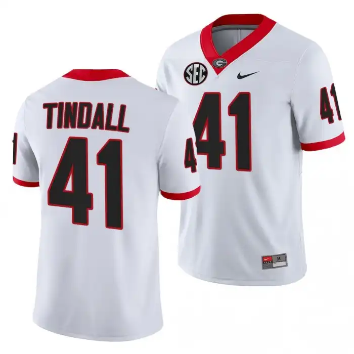 Men's Georgia Bulldogs #41 Channing Tindall White College Football Jersey 2410PUTI7