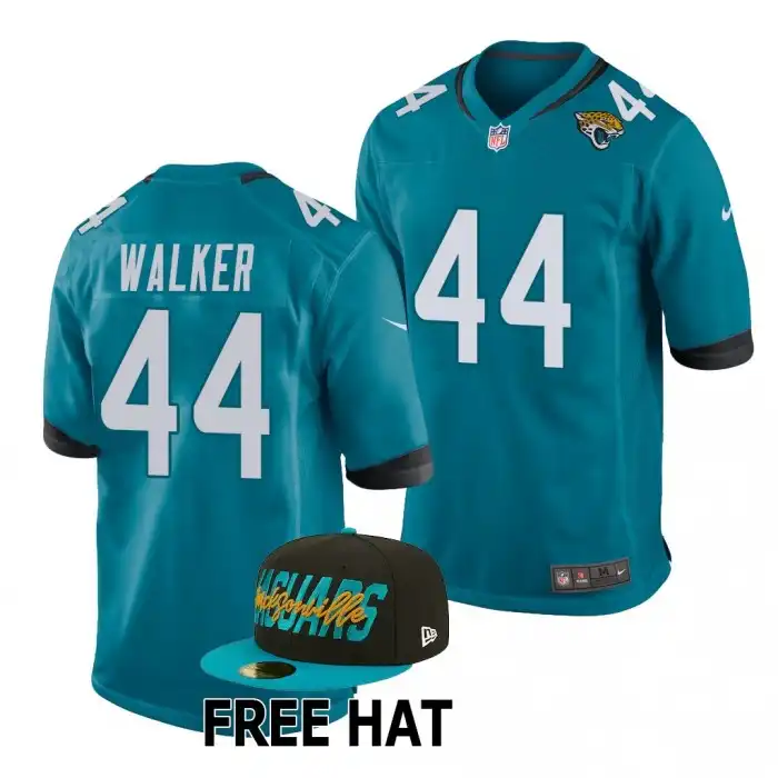 Men's Georgia Bulldogs #44 Travon Walker Jacksonville Jaguars 2022 Draft Game College NFL Teal Football Jersey 2410VYCT7