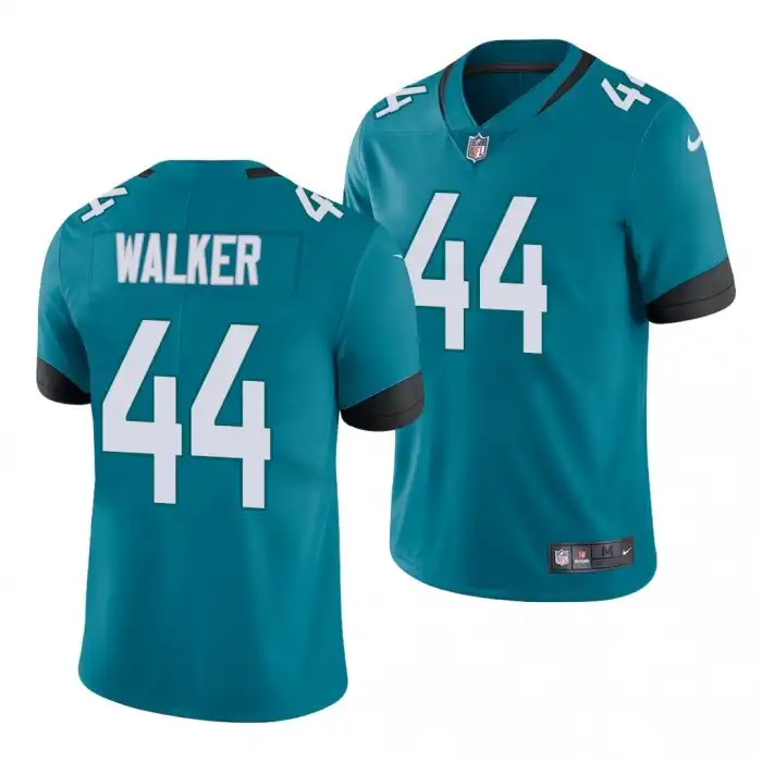 Men's Georgia Bulldogs #44 Travon Walker Jacksonville Jaguars 2022 Draft Vapor College NFL Teal Limited Football Jersey 2410RNUN6