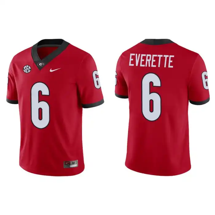 Men's Georgia Bulldogs #6 Daylen Everette Game College Red Football Jersey 2410SNYC2