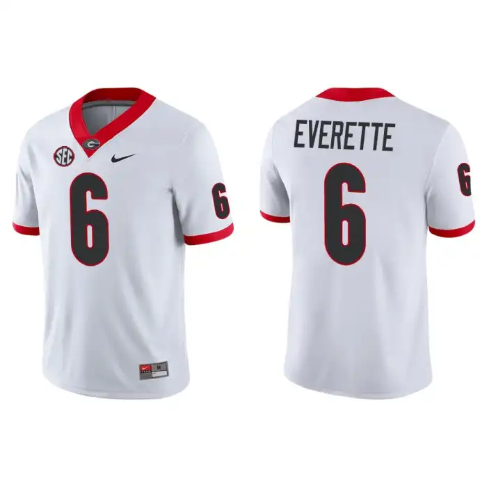 Men's Georgia Bulldogs #6 Daylen Everette Game College White Football Jersey 2410MJKZ7