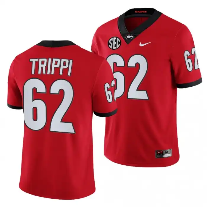 Men's Georgia Bulldogs #62 Charley Trippi Red College Football Jersey 2410UDTA7