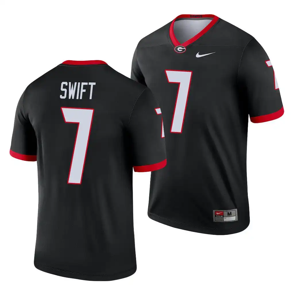 Men's Georgia Bulldogs #7 D'Andre Swift Black Legend College Alternate Football Jersey 2410SSGJ1