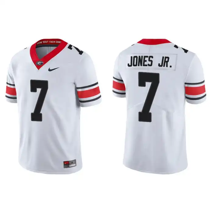 Men's Georgia Bulldogs #7 Marvin Jones Jr. Alternate White College Game Football Jersey 2410LFJV7