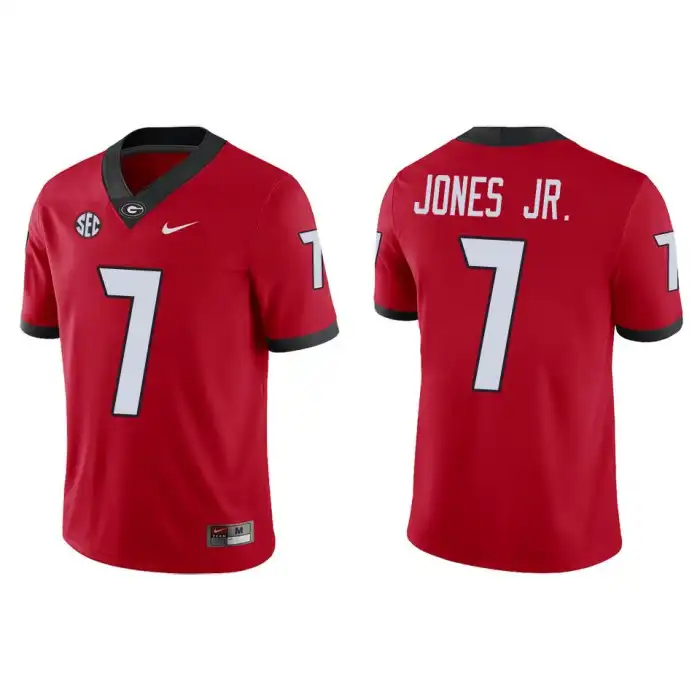 Men's Georgia Bulldogs #7 Marvin Jones Jr. Game College Red Football Jersey 2410OQAV5