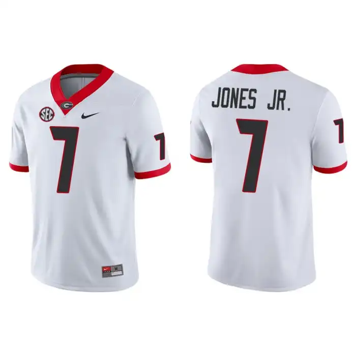 Men's Georgia Bulldogs #7 Marvin Jones Jr. Game College White Football Jersey 2410CZUW8