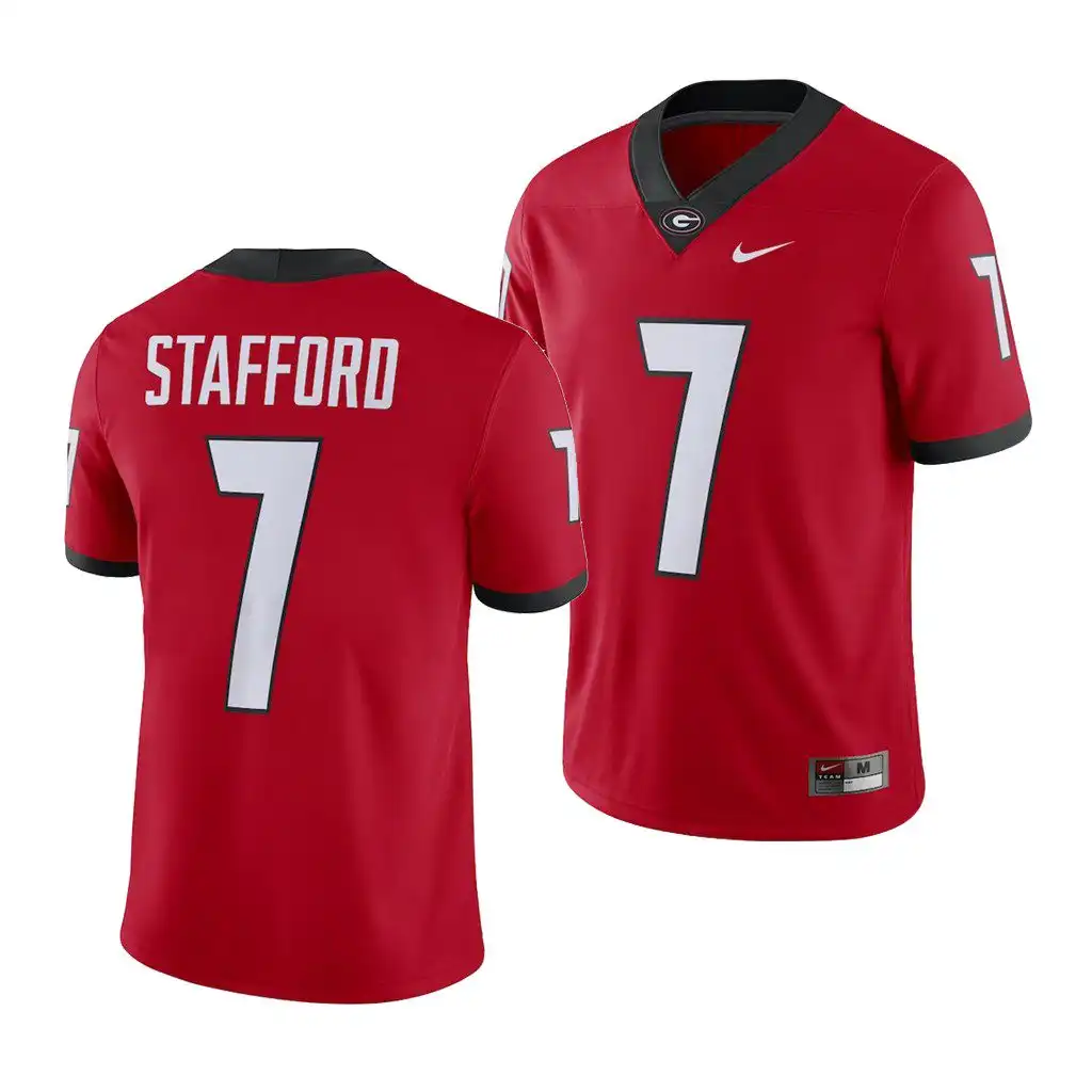 Men's Georgia Bulldogs #7 Matthew Stafford Red Game College Alumni Player Football Jersey 2410RESU2