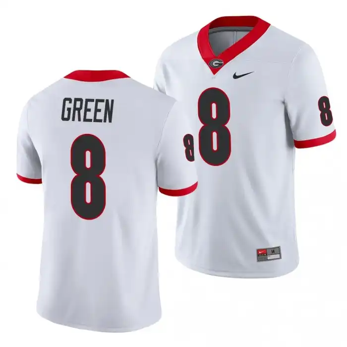 Men's Georgia Bulldogs #8 A.J. Green Game College White Football Jersey 2410BECS2