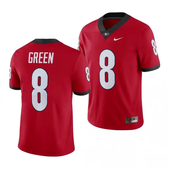 Men's Georgia Bulldogs #8 A.J. Green Red Game College Alumni Player Football Jersey 2410AVGL1