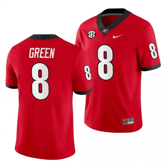 Men's Georgia Bulldogs #8 A.J. Green Red History Player College Home Football Jersey 2410HDQC7