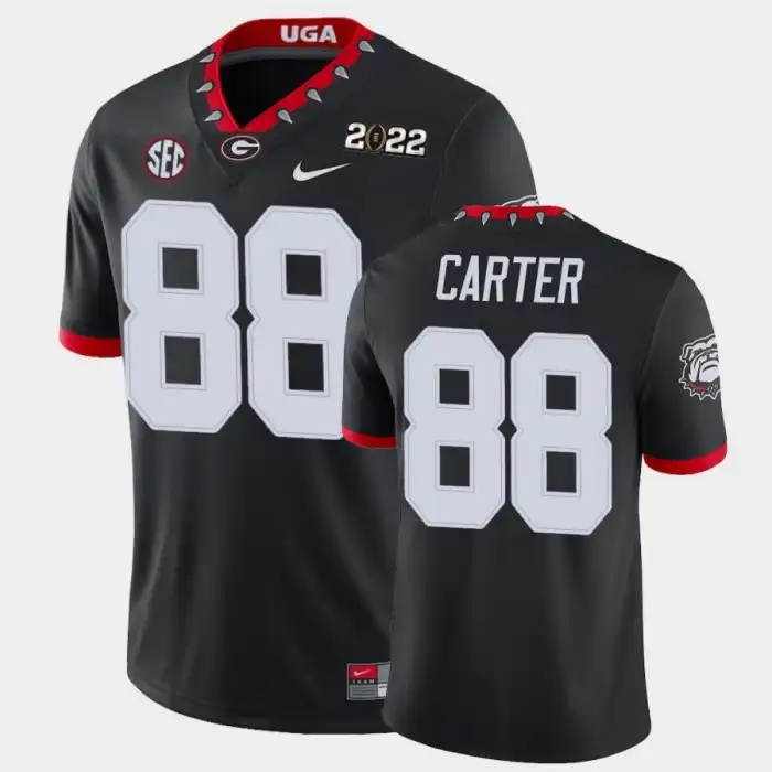 Men's Georgia Bulldogs #88 Jalen Carter 2021 National Champions Black College Game Football Jersey 2410KYPO2