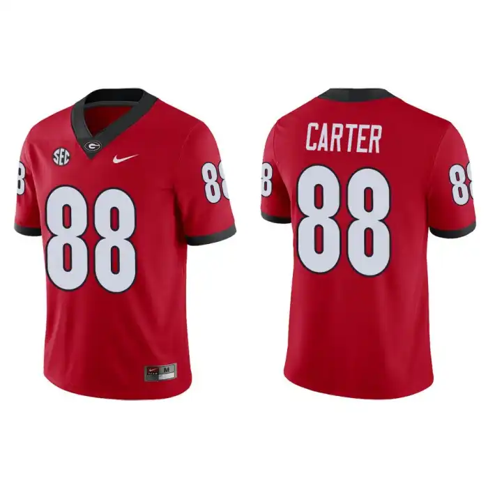 Men's Georgia Bulldogs #88 Jalen Carter Game College Red Football Jersey 2410BHMB3