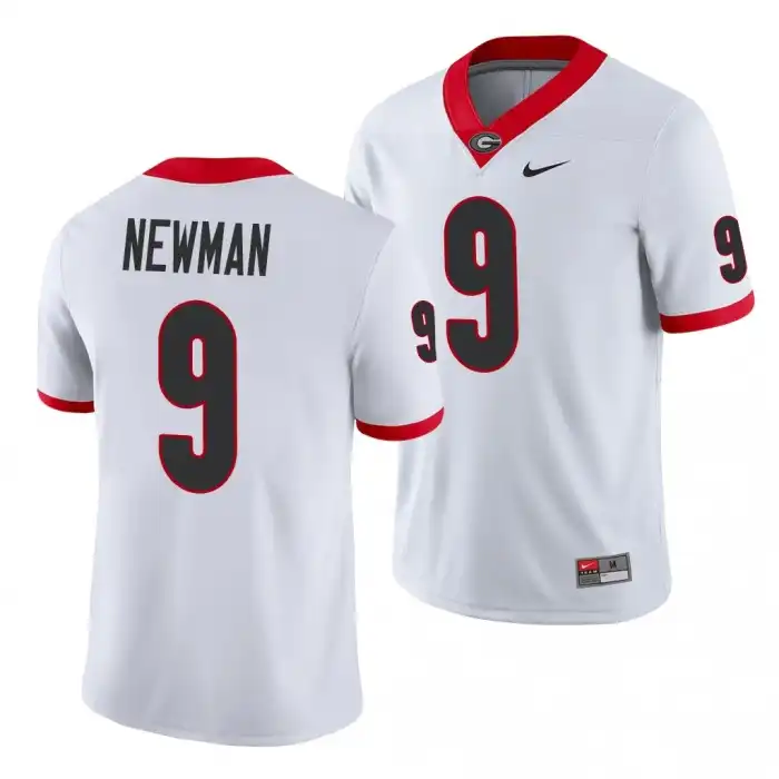 Men's Georgia Bulldogs #9 Jamie Newman Game College White Football Jersey 2410RAIJ1