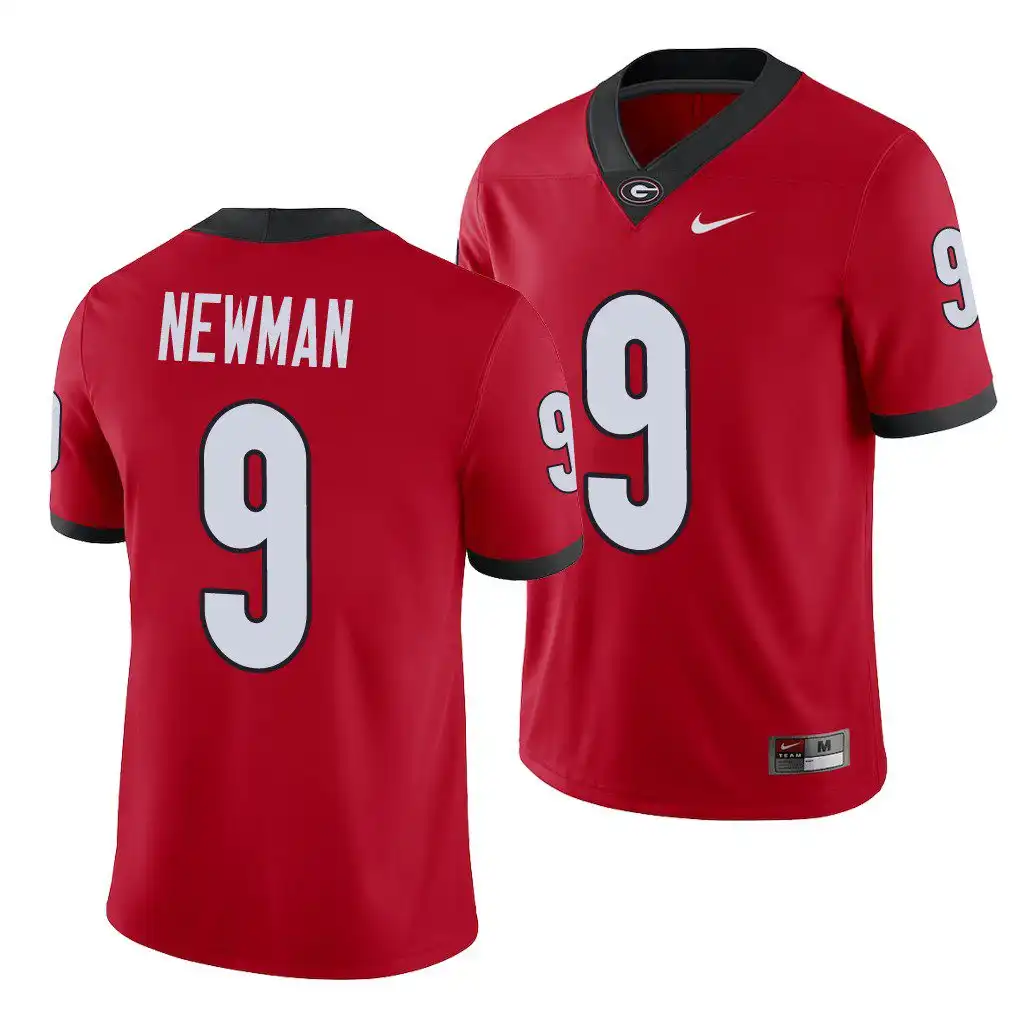 Men's Georgia Bulldogs #9 Jamie Newman Red Player College Alumni Football Jersey 2410MCUT0