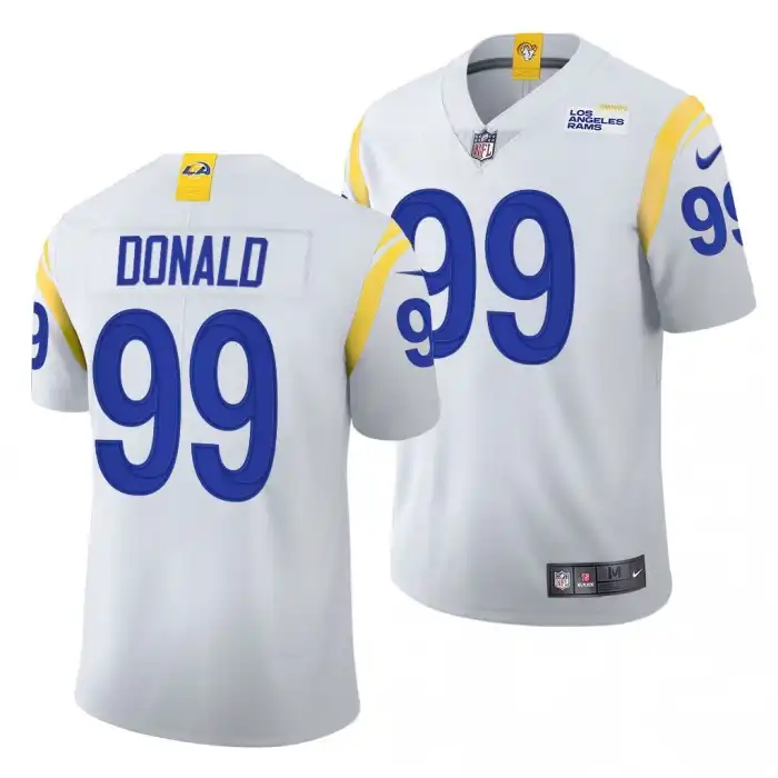 Men's Georgia Bulldogs #99 Aaron Donald Rams Limited Alumni College 2021 Vapor White Football Jersey 2410CNPN0