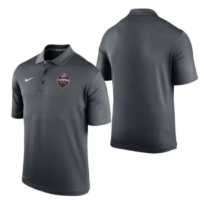 Men's Georgia Bulldogs Playoff Varsity Performance College 2022 National Champions Anthracite Football Polo 2410HFAY5