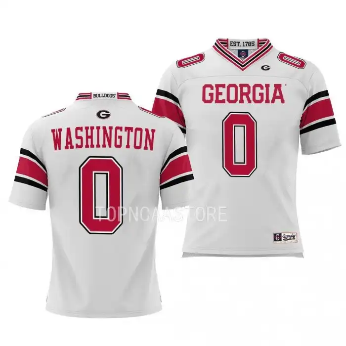 Youth Georgia Bulldogs #0 Darnell Washington White College Pick-A-Player Football Jersey 2410SQKT8