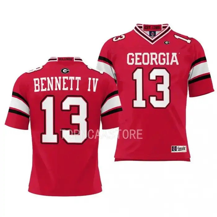 Youth Georgia Bulldogs #13 Stetson Bennett Red College Pick-A-Player Football Jersey 2410CZWV4