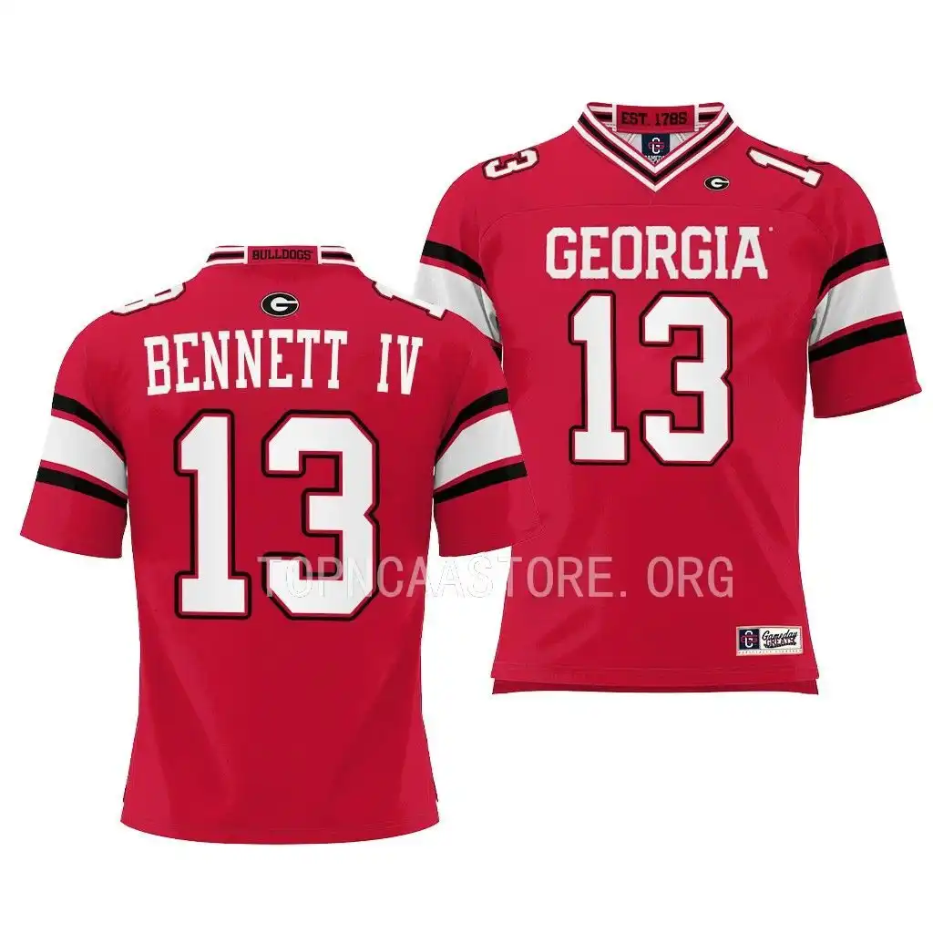 Youth Georgia Bulldogs #13 Stetson Bennett Red College Pick-A-Player Football Jersey 2410EGUI1