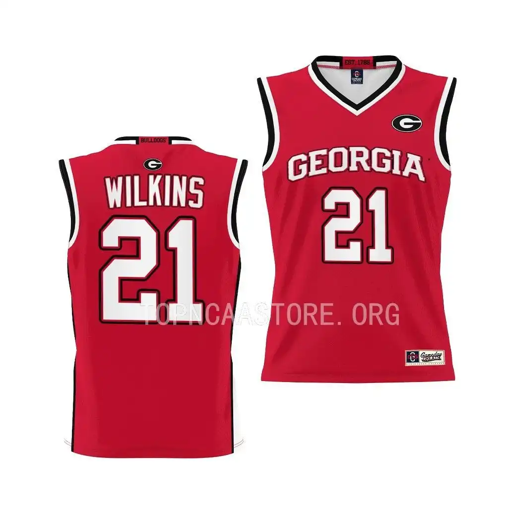 Youth Georgia Bulldogs #21 Dominique Wilkins Red College Pick-A-Player Basketball Jersey 2410CQFB7