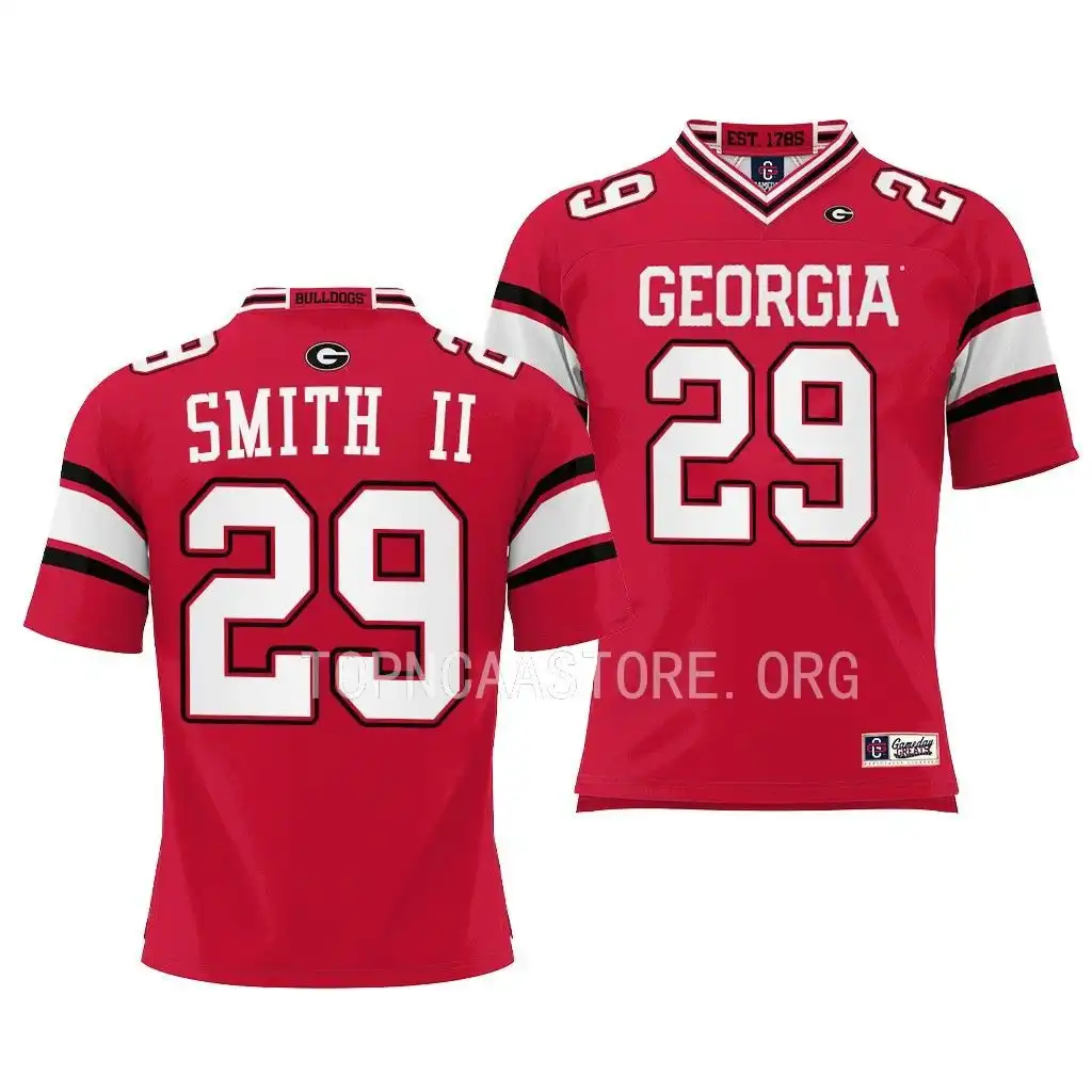 Youth Georgia Bulldogs #29 Christopher Smith Red College Pick-A-Player Football Jersey 2410DPUP5