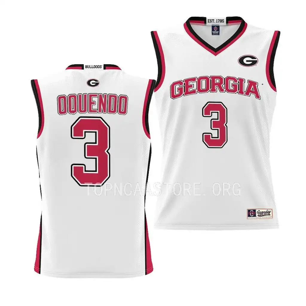 Youth Georgia Bulldogs #3 Kario Oquendo Pick-A-Player College White Basketball Jersey 2410QZGZ4