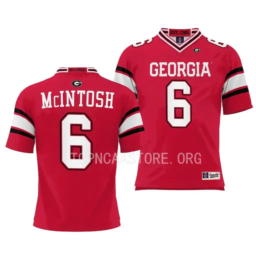 Youth Georgia Bulldogs #6 Kenny McIntosh Red College Pick-A-Player Football Jersey 2410KEZT8