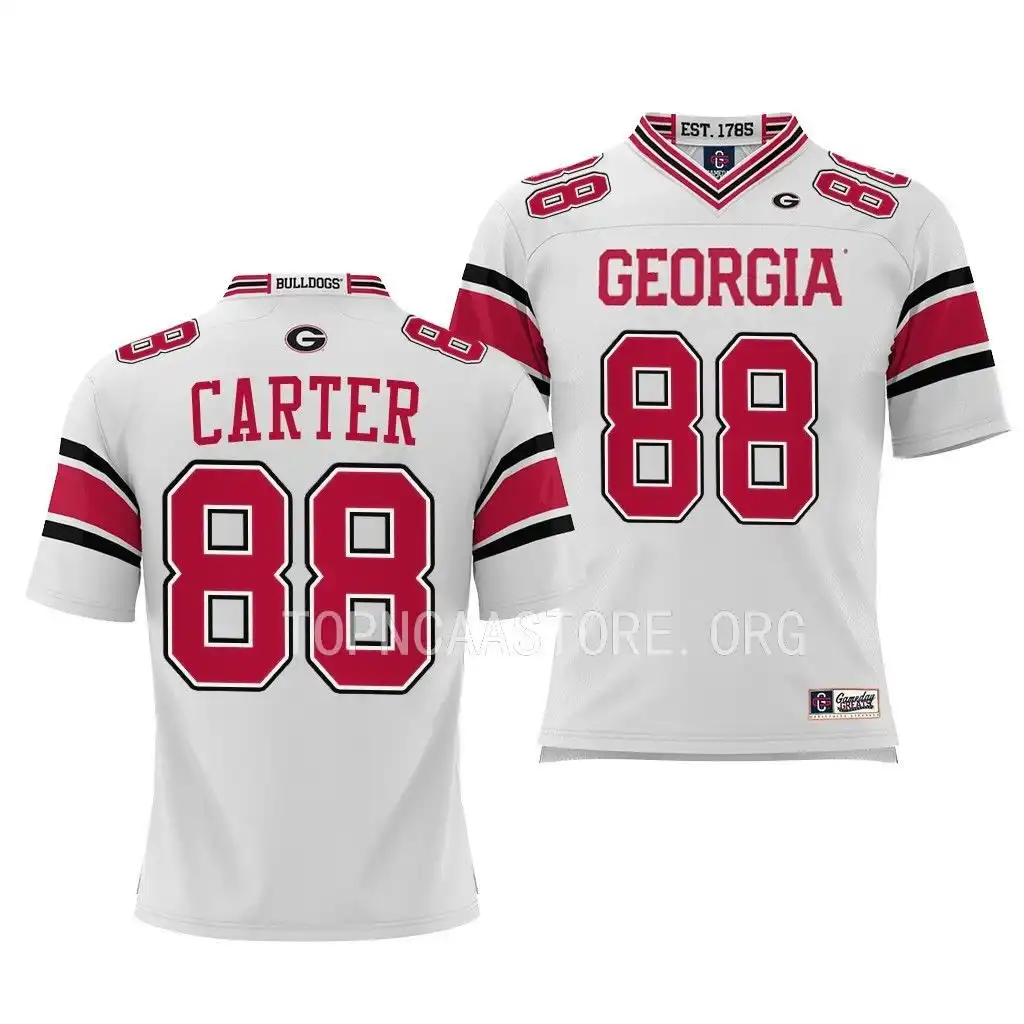 Youth Georgia Bulldogs #88 Jalen Carter White College Pick-A-Player Football Jersey 2410CMBR6