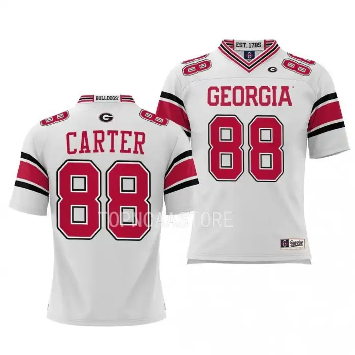 Youth Georgia Bulldogs #88 Jalen Carter White College Pick-A-Player Football Jersey 2410GKPE6